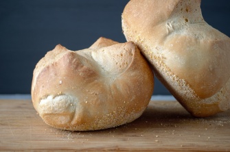 Easy, crusty homemade bread made in the food processor with four ingredients