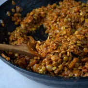 Classic sloppy joe mix recipe made meat-free from lentils and walnuts. Easy, healthy, filling, plant-based, dairy-free, vegan recipe