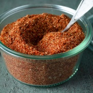Classic, easy, homemade barbecue spice rub mix from brown sugar and smoked paprika. Great on roasted vegetables and tofu