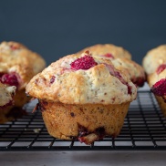 Plant-Based Strawberry-Hazelnut Muffins. Easy, healthy, filling, vegan recipe