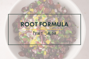 A versatile root formula for fruit salsa that's vegan and can be made using various seasonal fruits to go with any meal