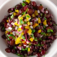 Fruit salsa formula with grapes, peppers, and red onion