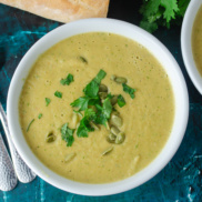 Quick, Smoky Cauliflower soup made from vegetable puree that creates a silky, hearty, vegan, plant-rich meal option