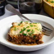 A warm, spiced, moussaka made simply using Planetarian Life's capsule kitchen- and it's dairy-free
