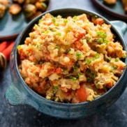 A festive, mash of potato and carrot that is vegan