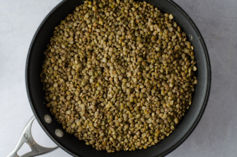 Perfectly cooked and tender soak and cook lentils, vegan protein legume