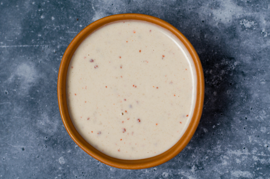 Easy and quick Tahini dressing for falafel burgers, salads, or any plant-based entree